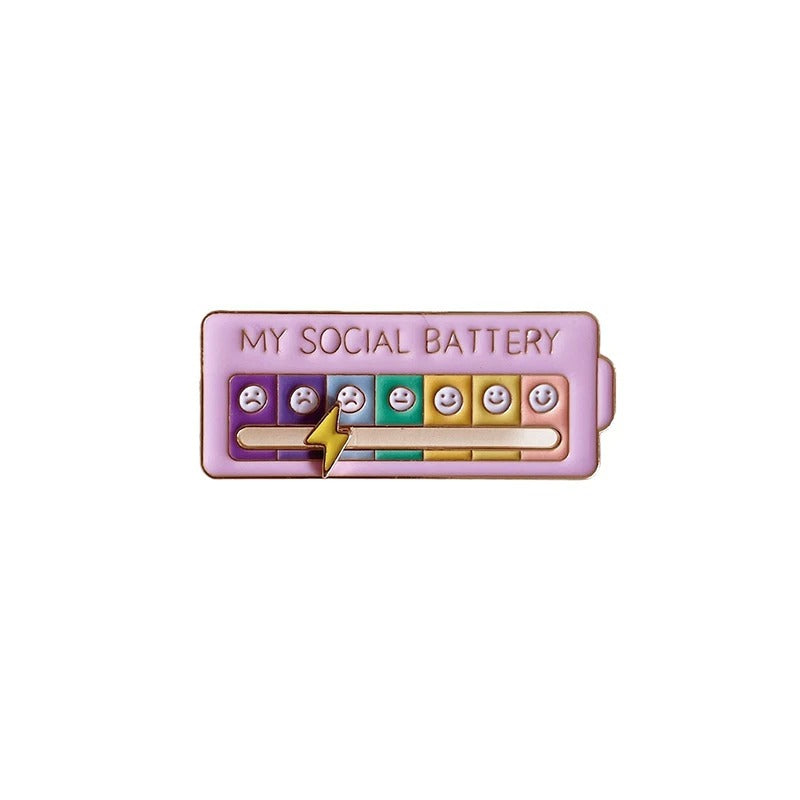 Social Battery Mood Pin