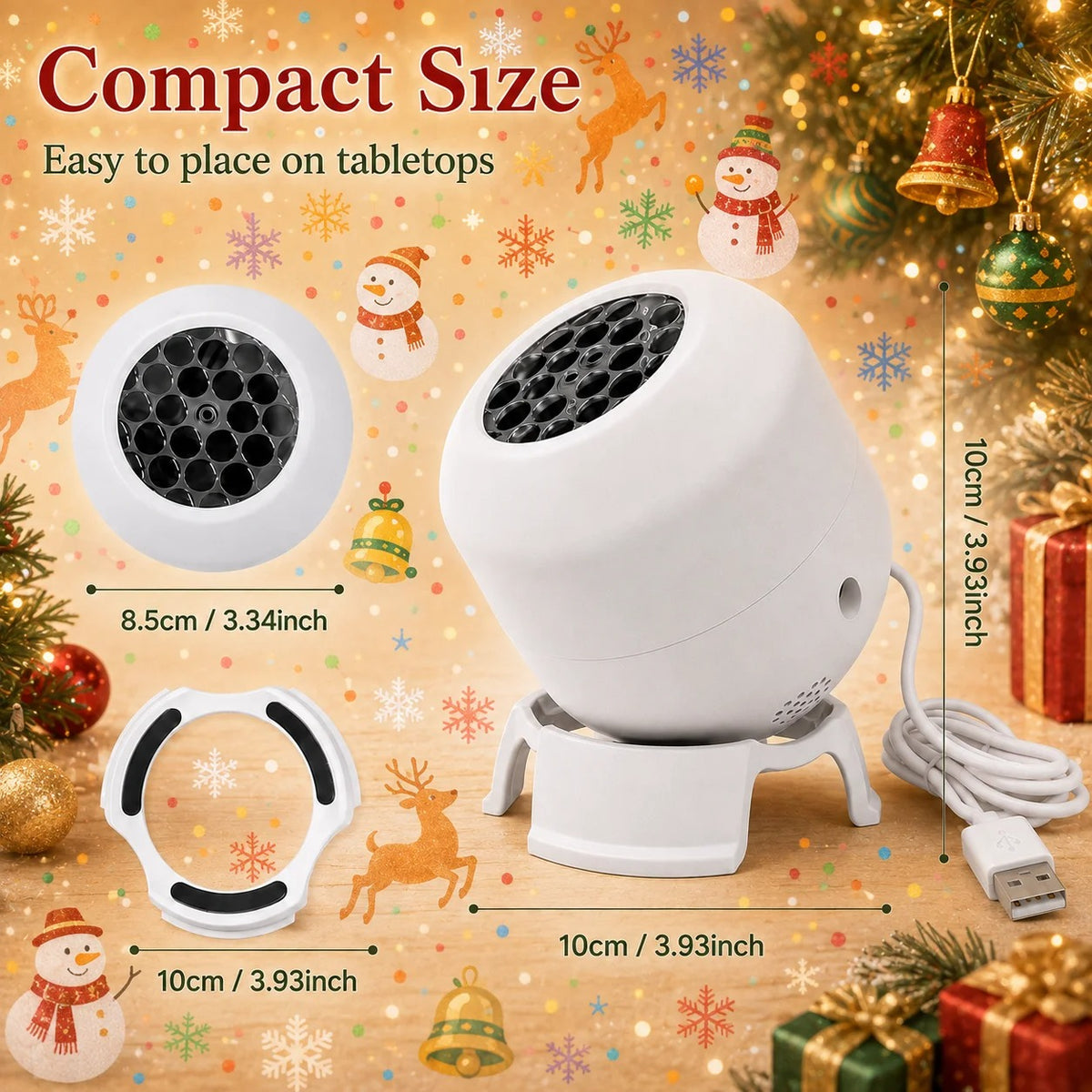 360° Rotating Star Projector Night Light – Snowflake, Christmas & Ocean