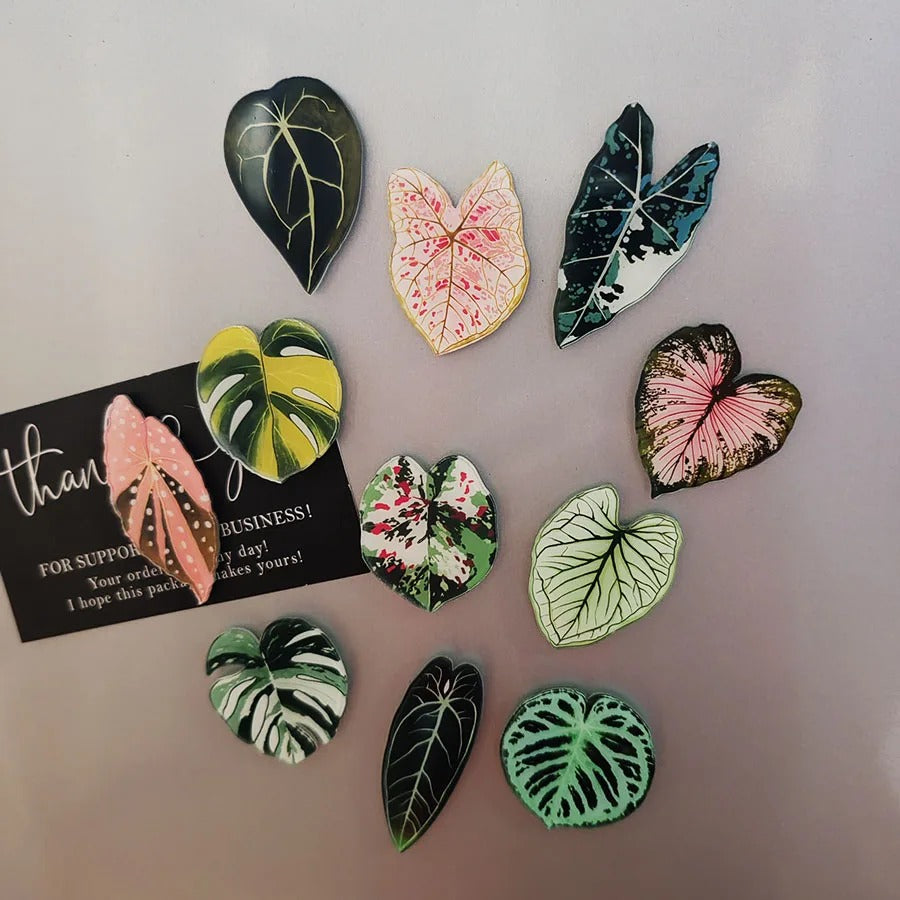 Tropical Leaf Fridge Magnets