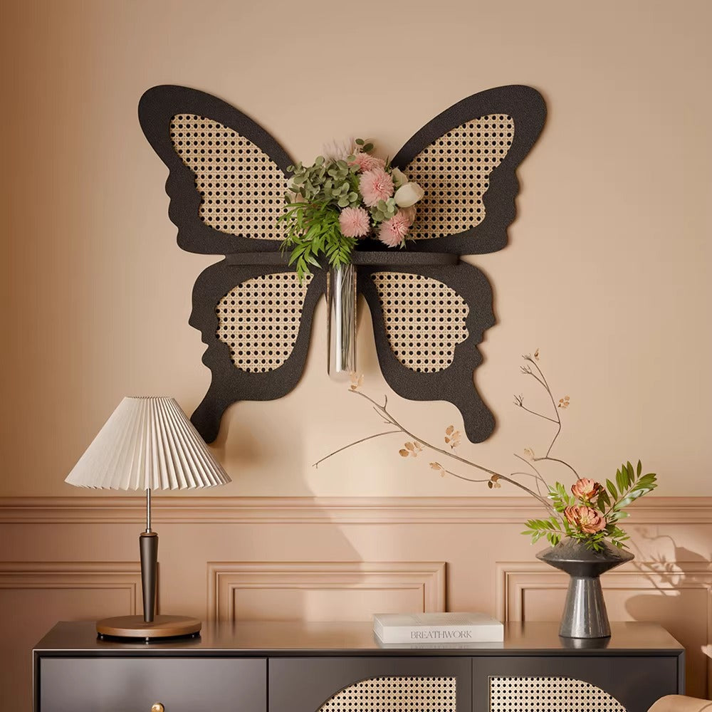 Wall-Mounted Butterfly Sconce & Hydroponic Wall Art