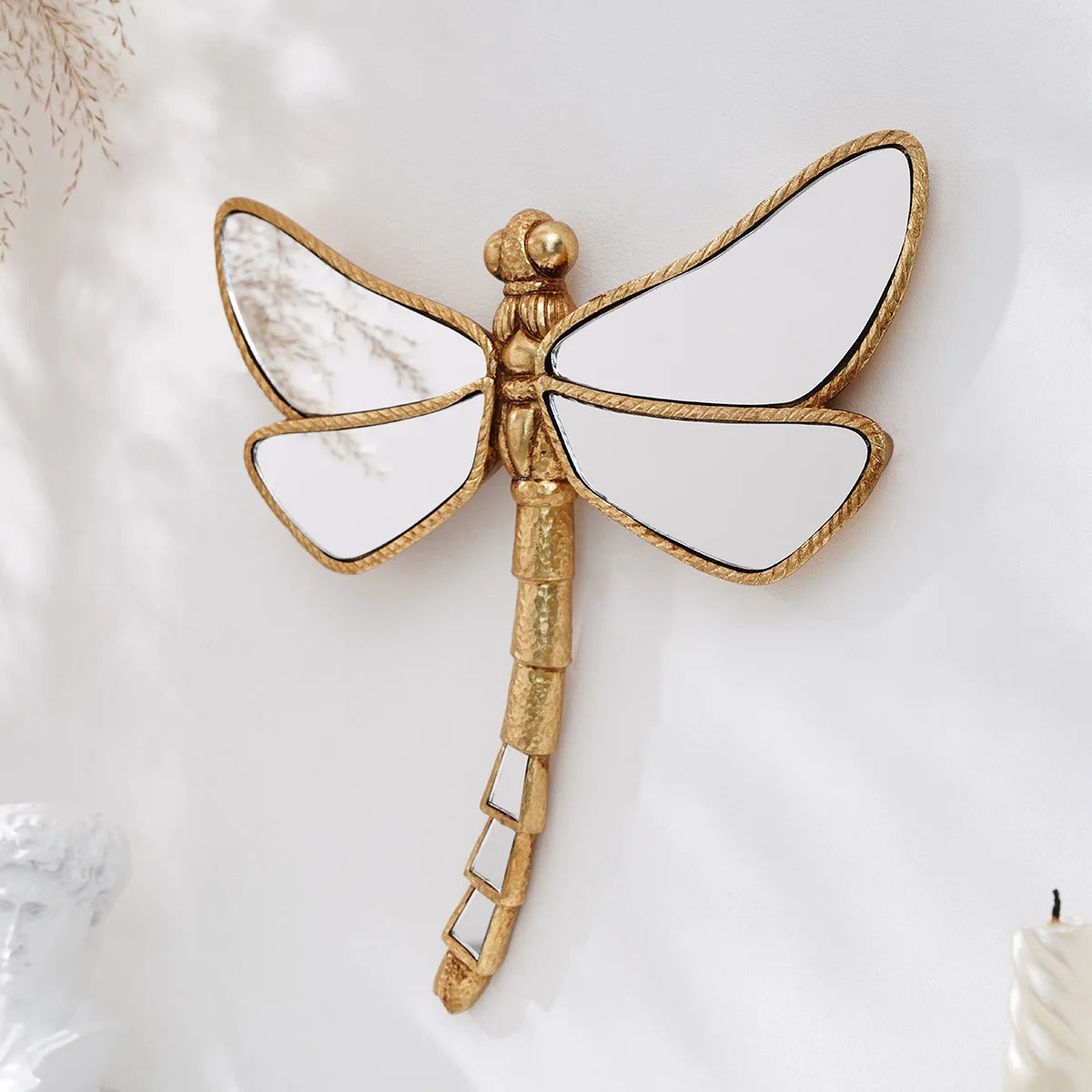 Gold Butterfly & Dragonfly Decorative Mirror