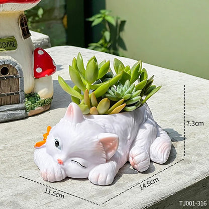 Cute Cat Succulent Planter