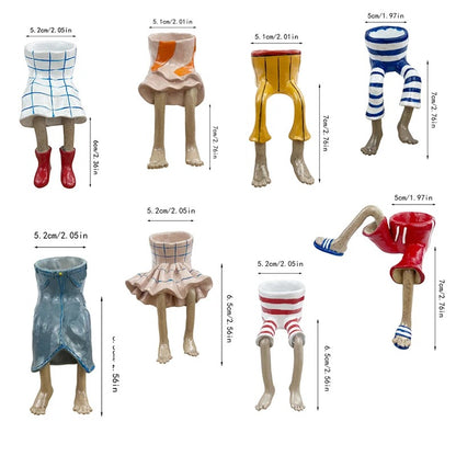 Funny Dangling Legs Ceramic Planter