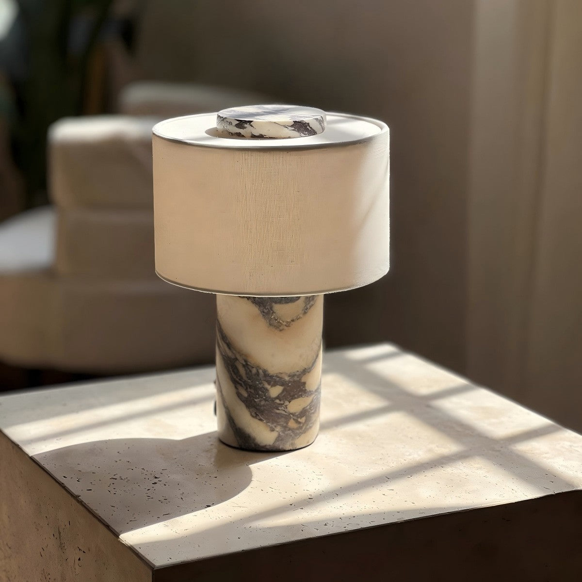 USB Rechargeable Stone-Effect Touch Lamp – Portable Atmosphere Light for Bedroom & Desk