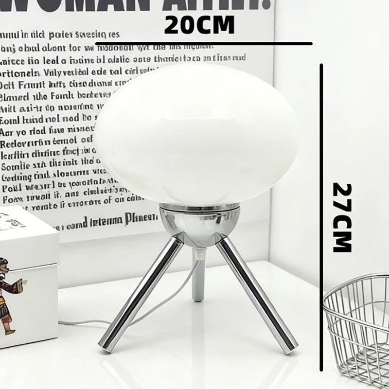 Mid-Century Modern Glass Mushroom Table Lamp