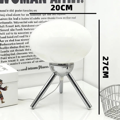 Mid-Century Modern Glass Mushroom Table Lamp