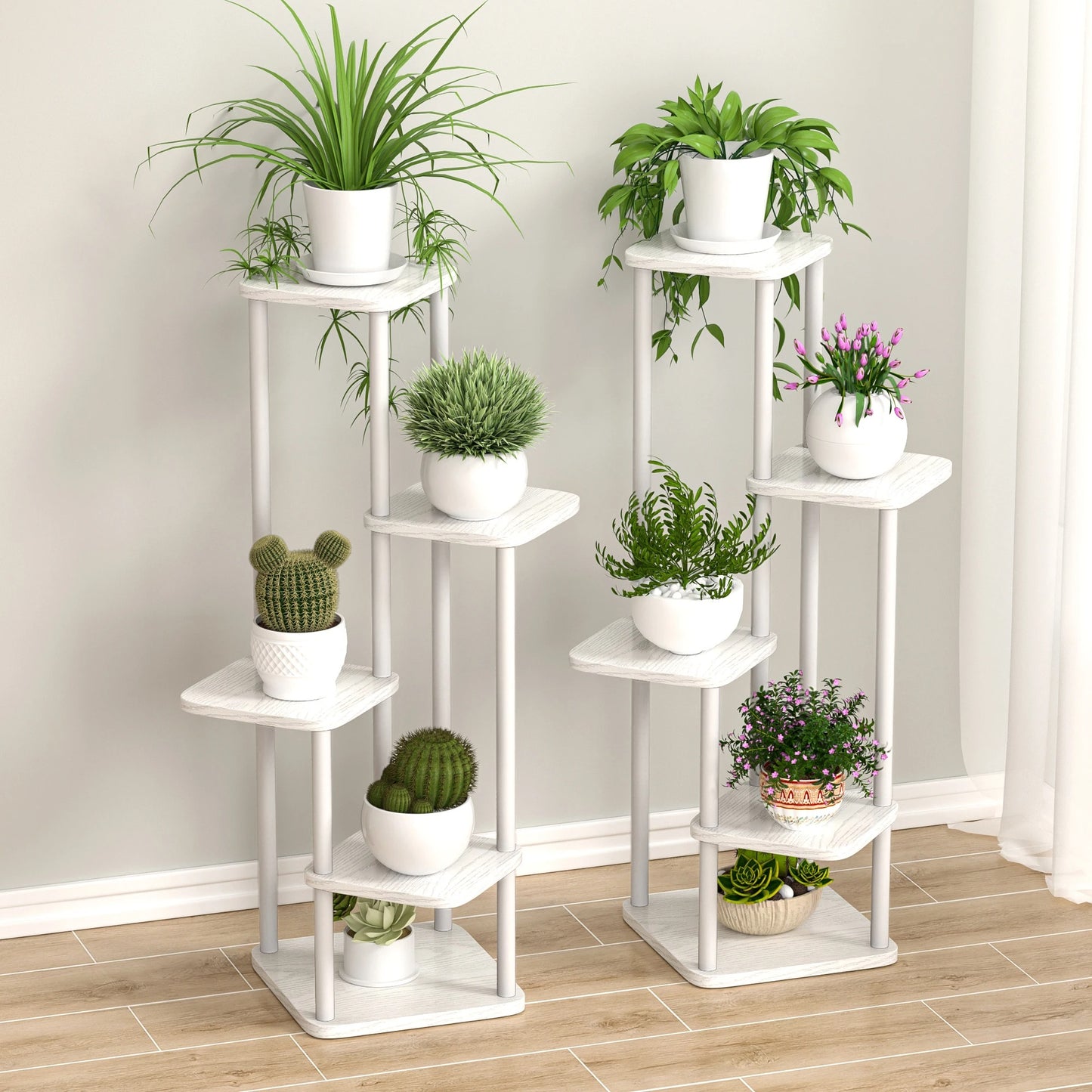 Multi-Tier Wooden Plant Stand