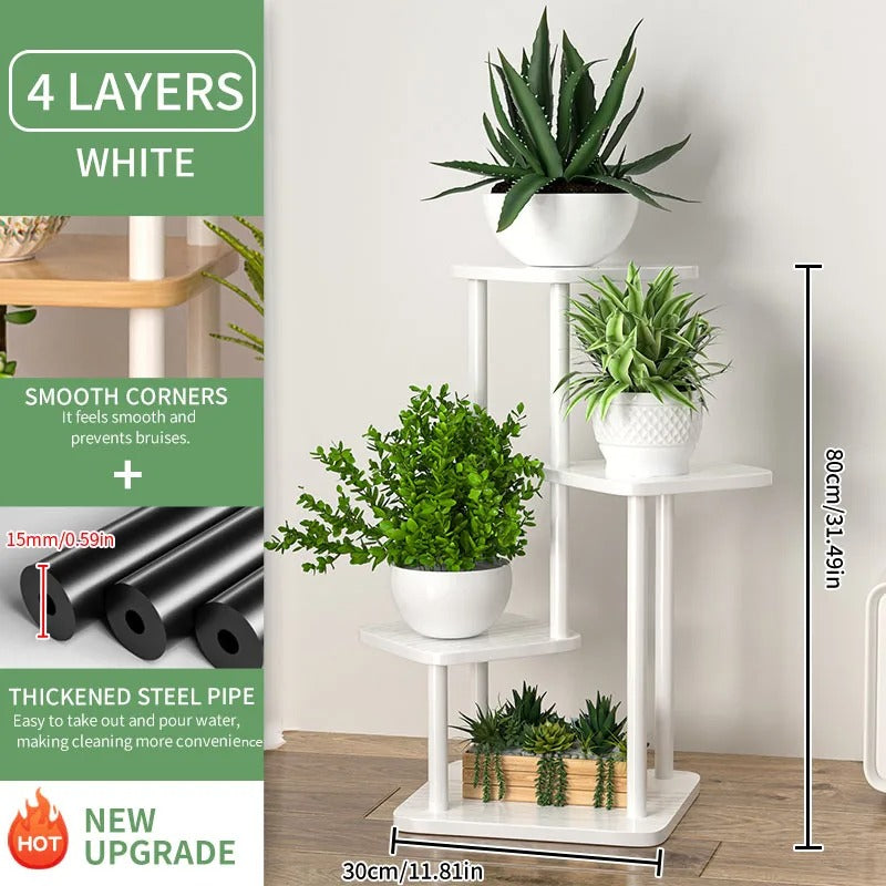 Multi-Tier Wooden Plant Stand