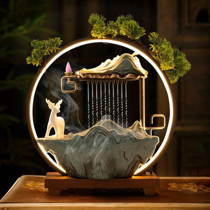 Indoor Waterfall Fountain with LED Lights & Mist Maker