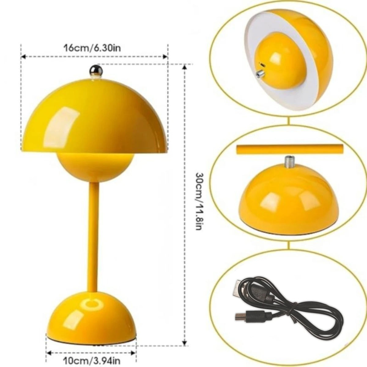 Mushroom Table Lamp with Touch Control