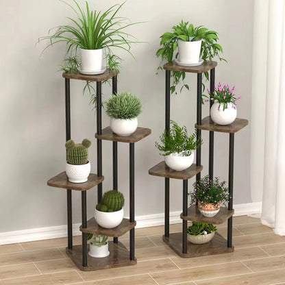 Multi-Tier Wooden Plant Stand