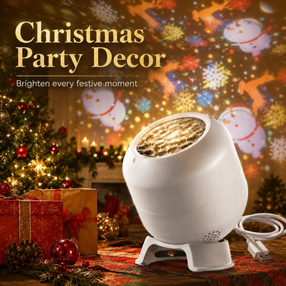 360° Rotating Star Projector Night Light – Snowflake, Christmas & Ocean
