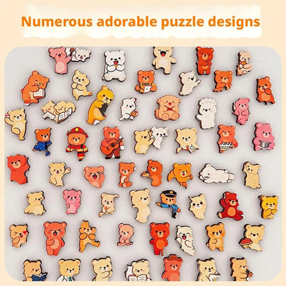 Cat-Shaped Wooden Jigsaw Puzzle