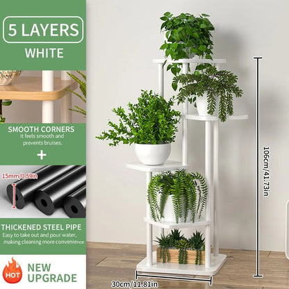 Multi-Tier Wooden Plant Stand
