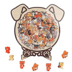 Cat-Shaped Wooden Jigsaw Puzzle