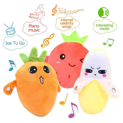 RhythmBuddy Interactive Fruit Plush – Touch-Activated Music Toy for Kids & Adults