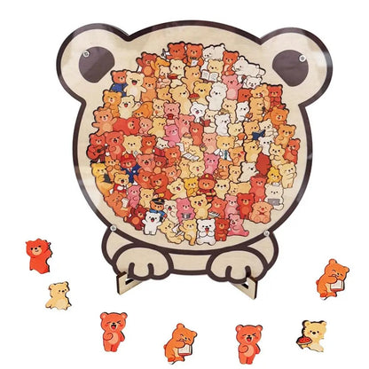 Cat-Shaped Wooden Jigsaw Puzzle