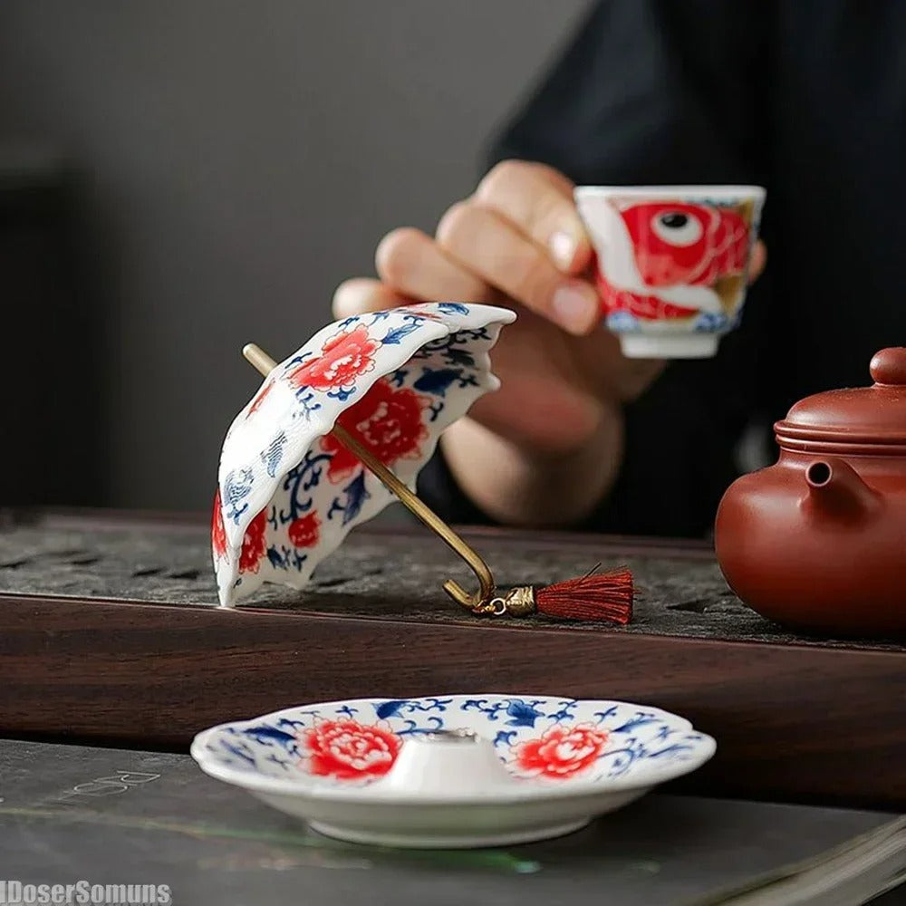 Ceramic Umbrella Tea Strainer