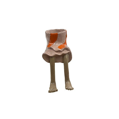 Funny Dangling Legs Ceramic Planter