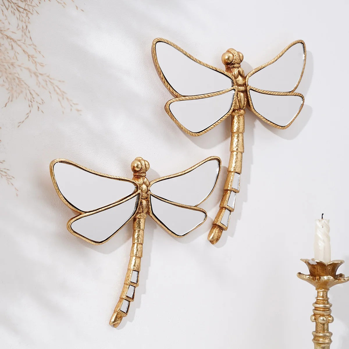 Gold Butterfly & Dragonfly Decorative Mirror
