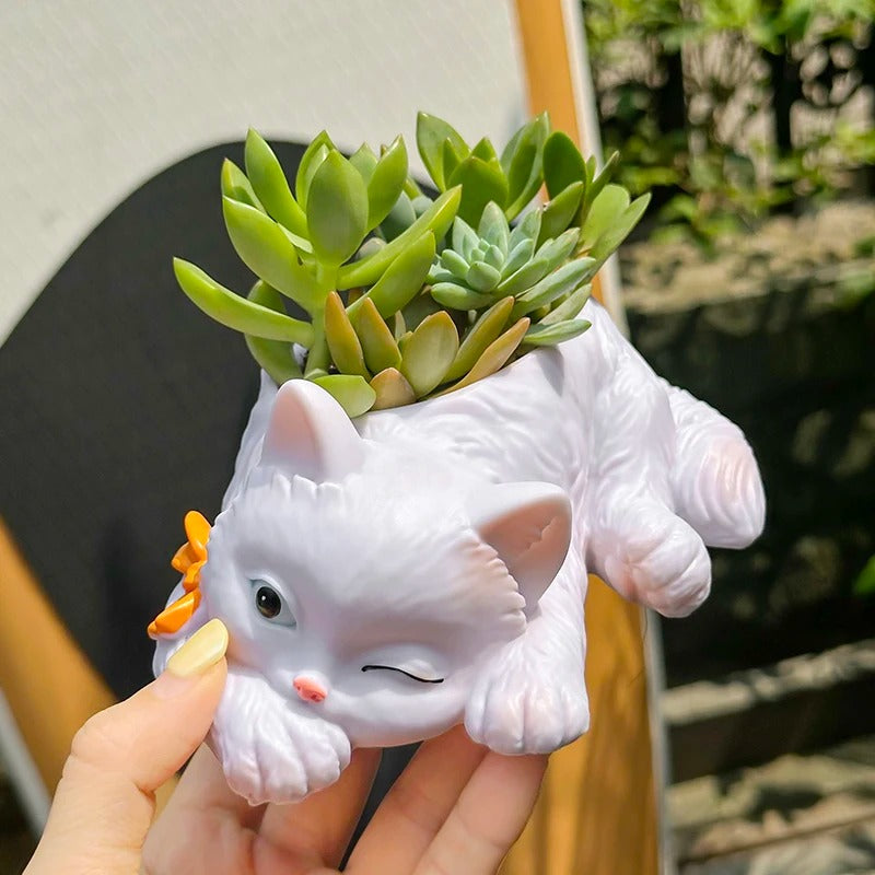 Cute Cat Succulent Planter