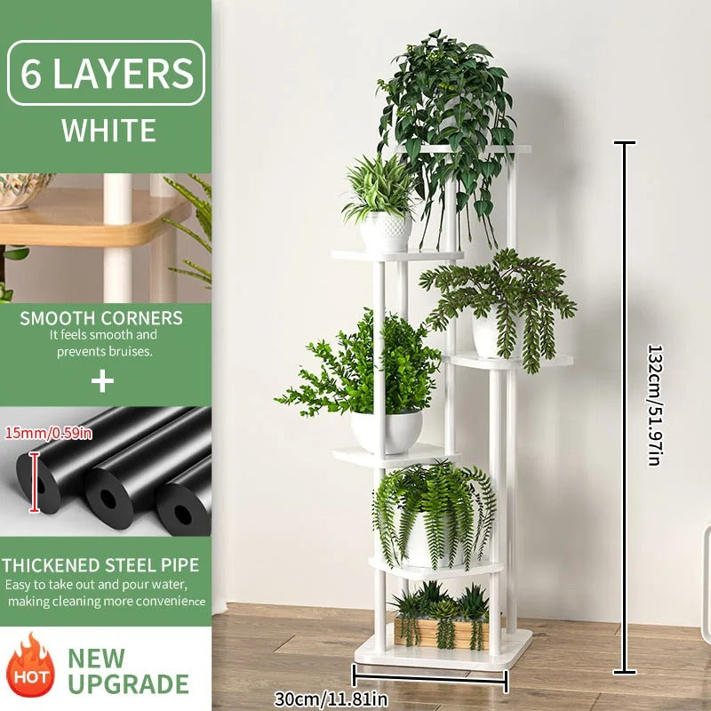 Multi-Tier Wooden Plant Stand