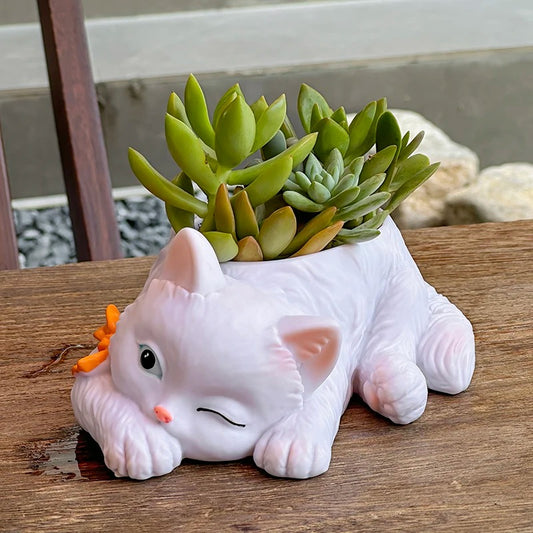 Cute Cat Succulent Planter