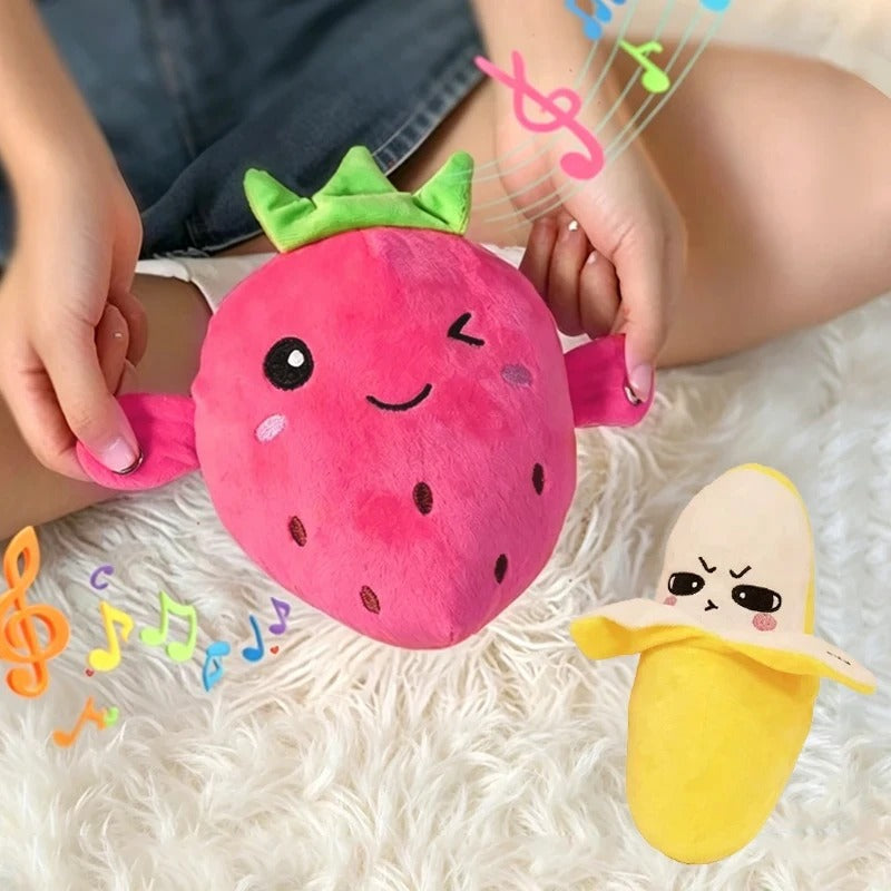 RhythmBuddy Interactive Fruit Plush – Touch-Activated Music Toy for Kids & Adults