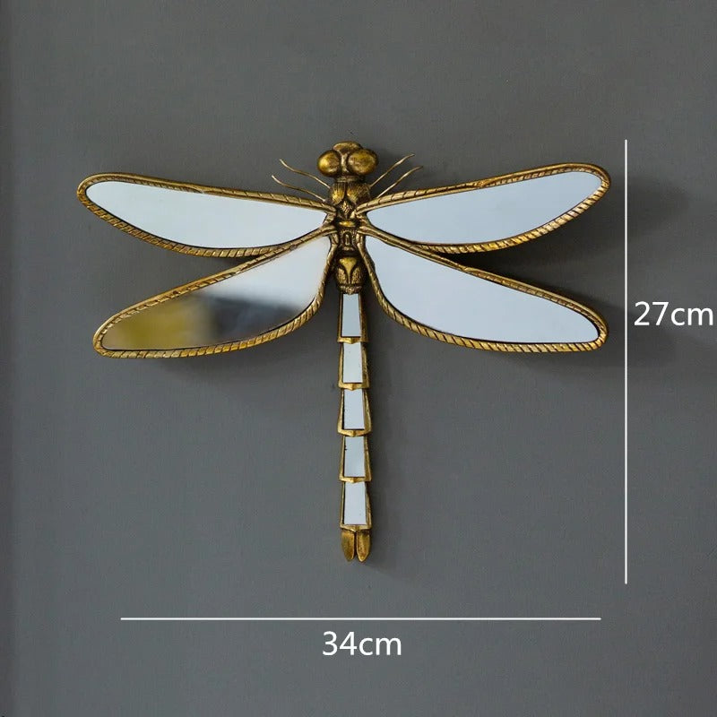 Gold Butterfly & Dragonfly Decorative Mirror