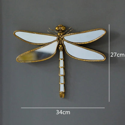 Gold Butterfly & Dragonfly Decorative Mirror