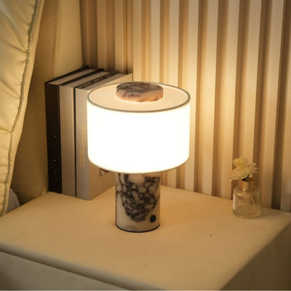 USB Rechargeable Stone-Effect Touch Lamp – Portable Atmosphere Light for Bedroom & Desk