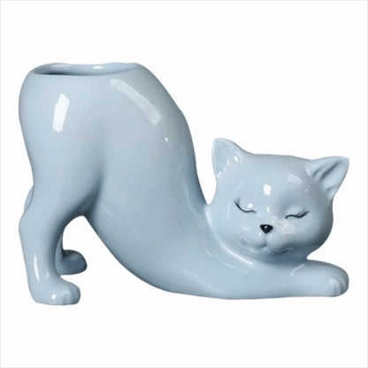 Cat Tail Ceramic Planter