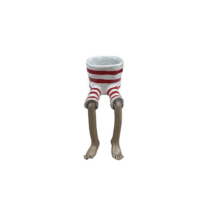 Funny Dangling Legs Ceramic Planter