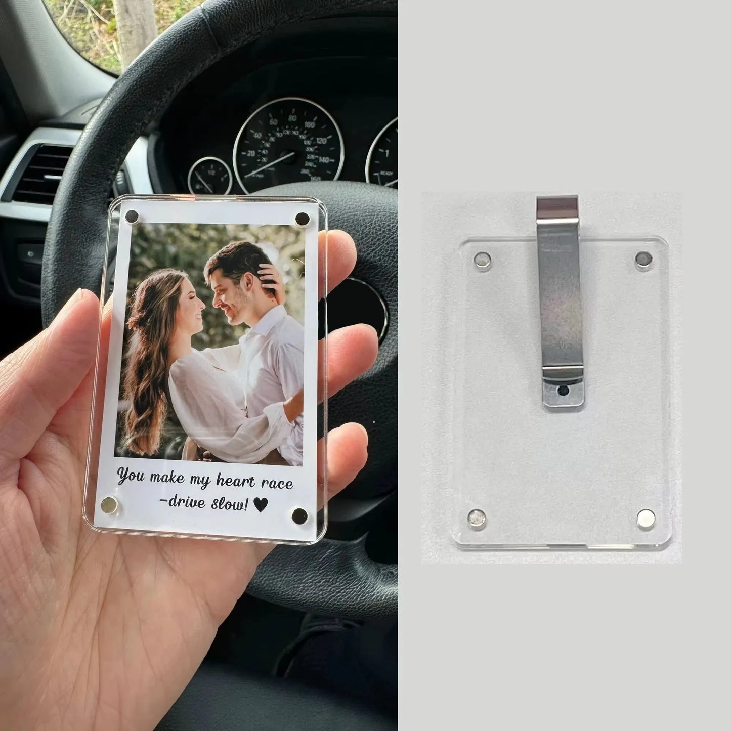 Magnetic Sun Visor Photo Holder
