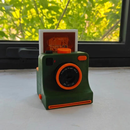 3D Printed Latte Art Camera with Replaceable Stencil Cards