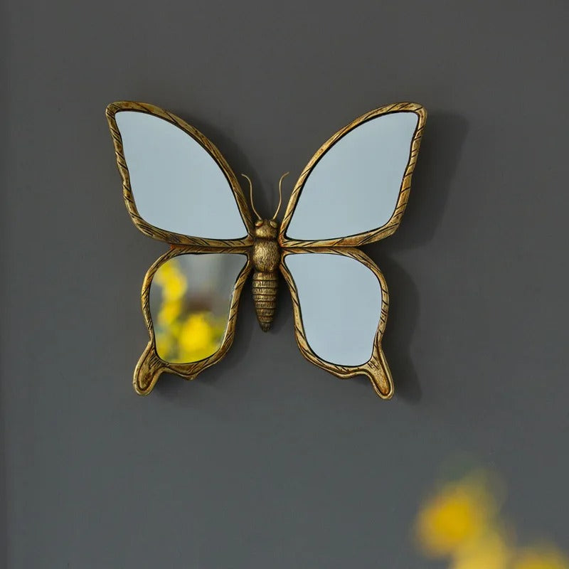 Gold Butterfly & Dragonfly Decorative Mirror