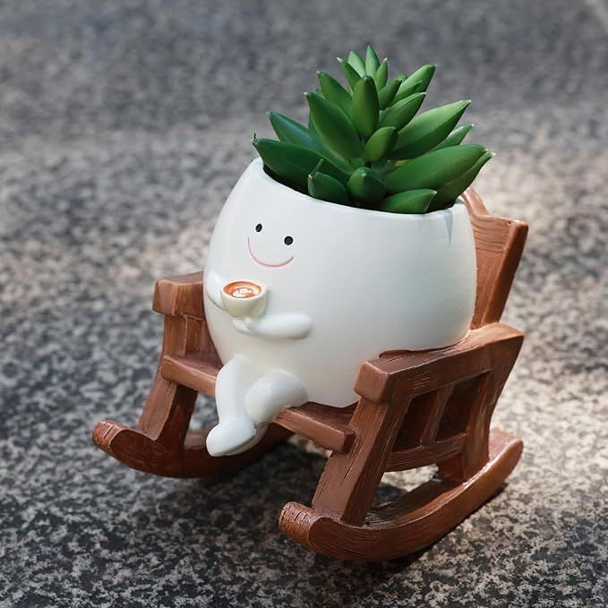 Cutiepotsy Rocking Chair Planter Walter Rose