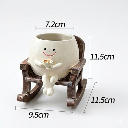 Cutiepotsy Rocking Chair Planter Walter Rose