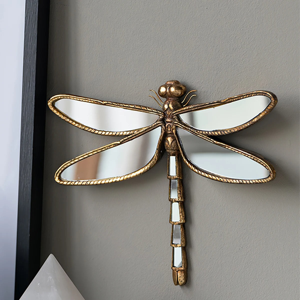 Gold Butterfly & Dragonfly Decorative Mirror