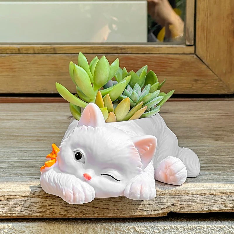 Cute Cat Succulent Planter