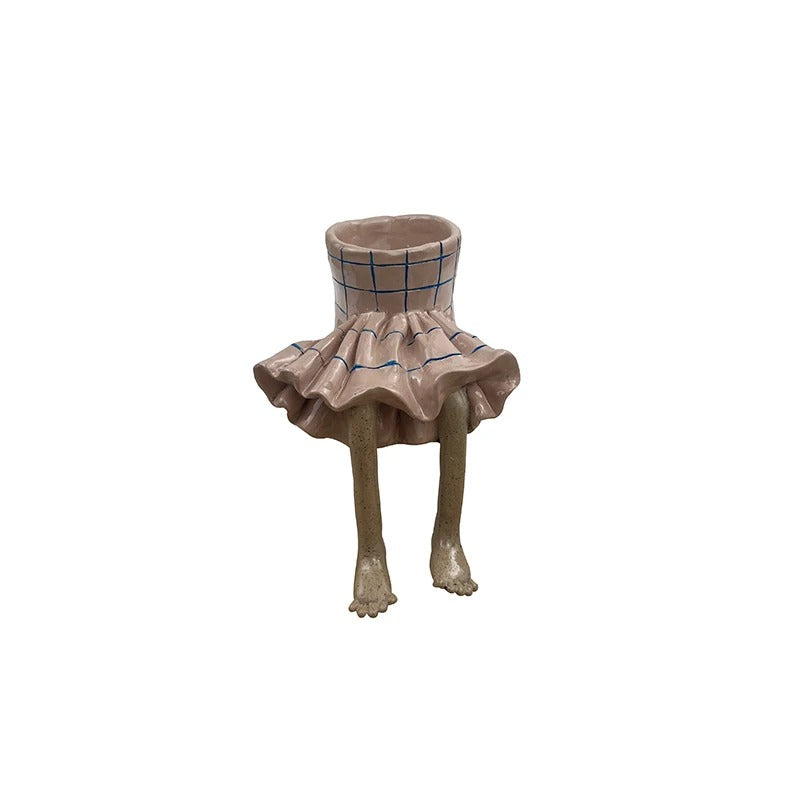 Funny Dangling Legs Ceramic Planter