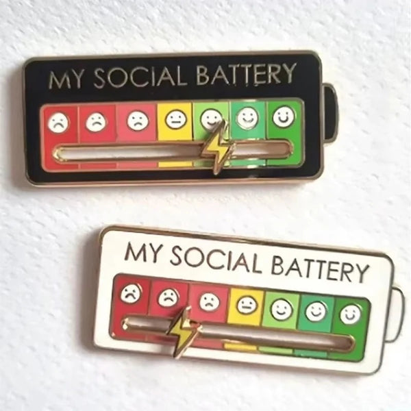Social Battery Mood Pin