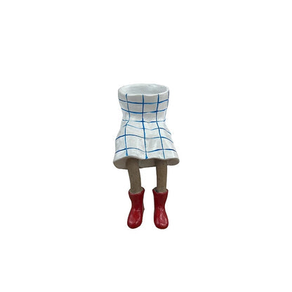 Funny Dangling Legs Ceramic Planter