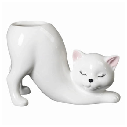 Cat Tail Ceramic Planter