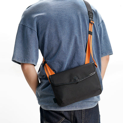 Contrast-Colored Crossbody Bag – Anti-Theft Ballistic Nylon Shoulder Bag for Travel