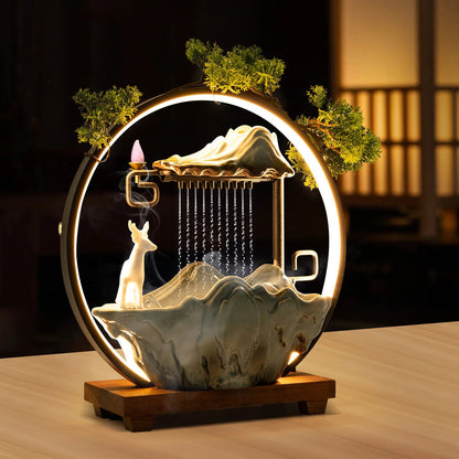 Indoor Waterfall Fountain with LED Lights & Mist Maker