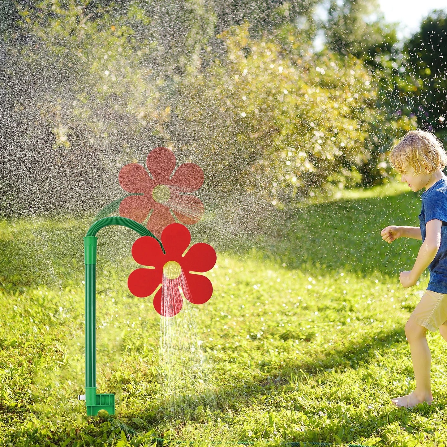 Crazy Daisy Sprinkler – 360° Rotating Dancing Flower Lawn Sprinkler