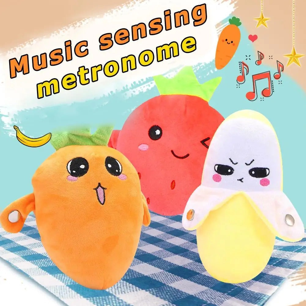 RhythmBuddy Interactive Fruit Plush – Touch-Activated Music Toy for Kids & Adults