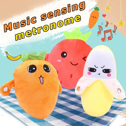 RhythmBuddy Interactive Fruit Plush – Touch-Activated Music Toy for Kids & Adults