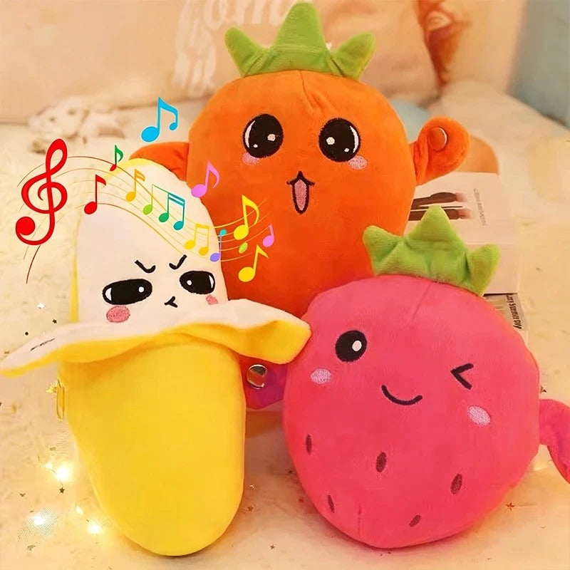 RhythmBuddy Interactive Fruit Plush – Touch-Activated Music Toy for Kids & Adults
